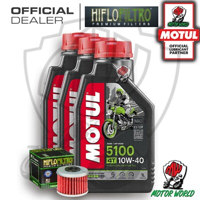 Kit Wartung 3 L Öl Motul 5100 10W40 Filter HM 250 Montesa Cora 4T 2009