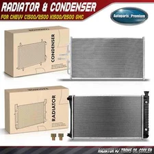 Radiator &AC Condenser Cooling Kit for Chevy C1500/2500 K1500/2500 GMC 5.0L 5.7L
