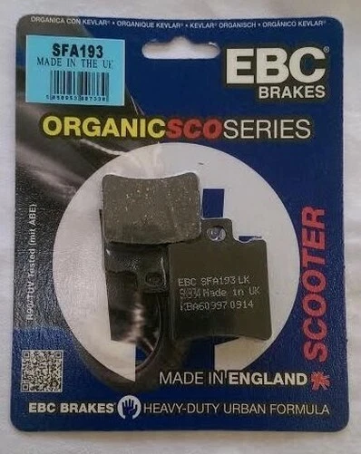 EBC Orgánico Pastillas de Freno Disco Delantero (1 Set) Para Piaggio NRG 50 MC3 - Imagen 2 de 4
