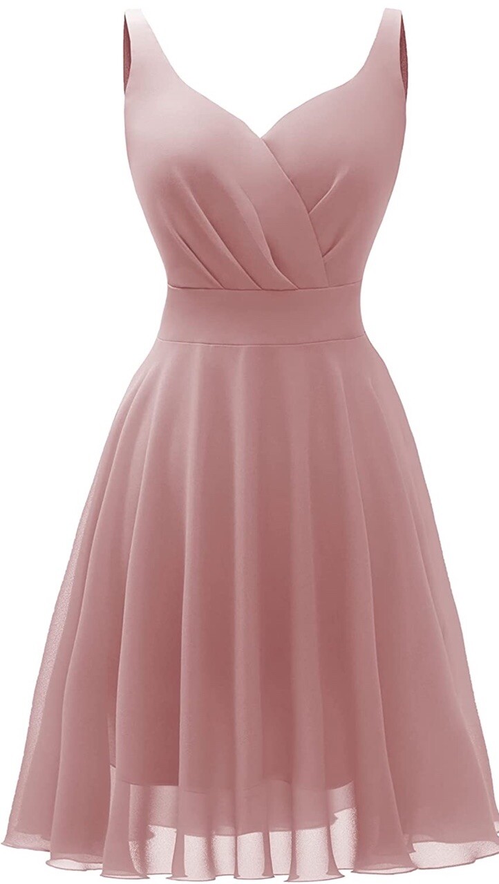 Dressever Summer Cocktail Dress V-Neck Adjustable Spaghetti Strap - Size Small-image