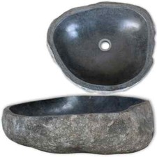 Image of Basin River Stone Oval 37-46 cm vidaXL