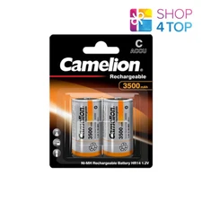 2 CAMELION BATTERIES C RECHARGEABLE HR14 NiMH ACCU 1.2V NI-MH 3500mAh 2BL NEW