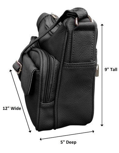 Bolso de mano organizador de cuero con correa para el hombro bandolera de cuero para mujer - Imagen 32 de 55