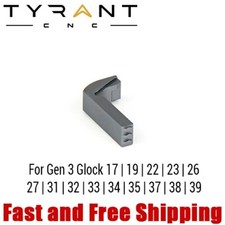 Tyrant CNC Aluminum Extended Mag Release for Gen3 Glock 17,19,26,31-35 Gray