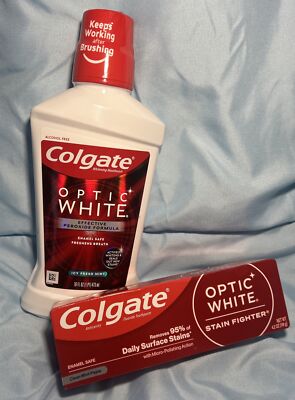 Colgate Optic White Oral Bundle- Mouthwash & Toothpaste