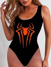 Women's One-piece Tank Bodysuit High Cut Thongs Leotard Bikini Tops Swimsuit