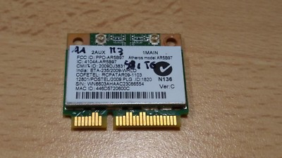 Acer Aspire M3-581TG Timeline Ultra U MA50 WIRELESS WiFi Karte ATHEROS AR5B97