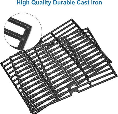Grill Cooking Grates Grid 2-Pack Cast Iron Replacement 15.5" For Dyna Glo BBQ - Picture 2 of 9