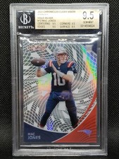 2021 Panini Chronicles Clear Vision Rookies Mac Jones Silver Holo 19/25! BGS 9.5