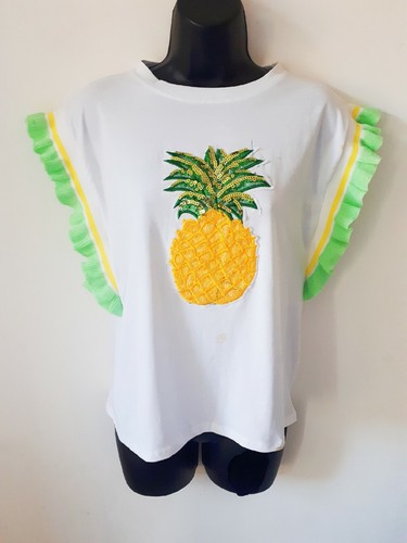 New Women Ladies Summer White Frill 