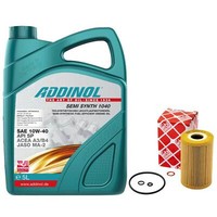 MotoröL Set 10W-40 Addinol 5 Liter + ÖLfilter 26684 FüR BMW 3Er 318 Z3 Roadster
