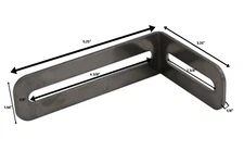T Slot Stainless L Bracket 5 1/4" x 3 1/4" #3462