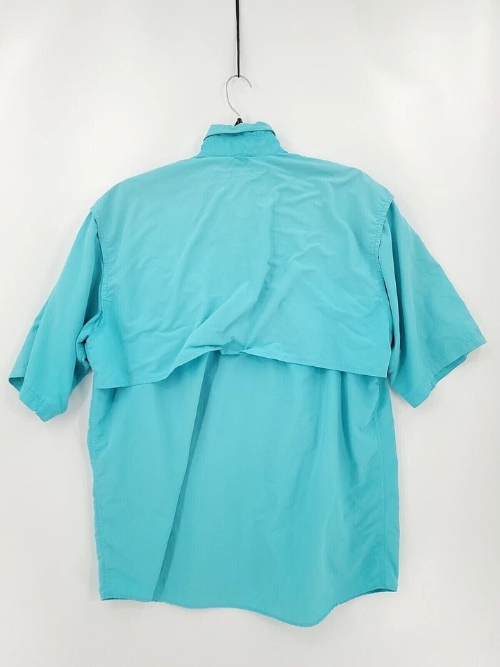 Magellan Mens Button-Up Shirt Short Sleeve XXL-T Solid Blue  - Image 2 of 4