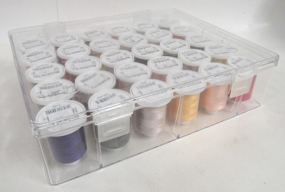 Simplicty Pro Thread Lot of 30 Unused Cotton Embroidery 1100 Yards YDS & Case #3 - Image 3 of 4