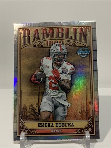 2023 Bowman University - Ramblin Man Refractor #RM-11 Emeka Egbuka OSU - Picture 1 of 2
