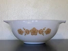 Vintage Pyrex 443 Butterfly Gold Cinderella Mixing Bowl 2 1/2 QT White