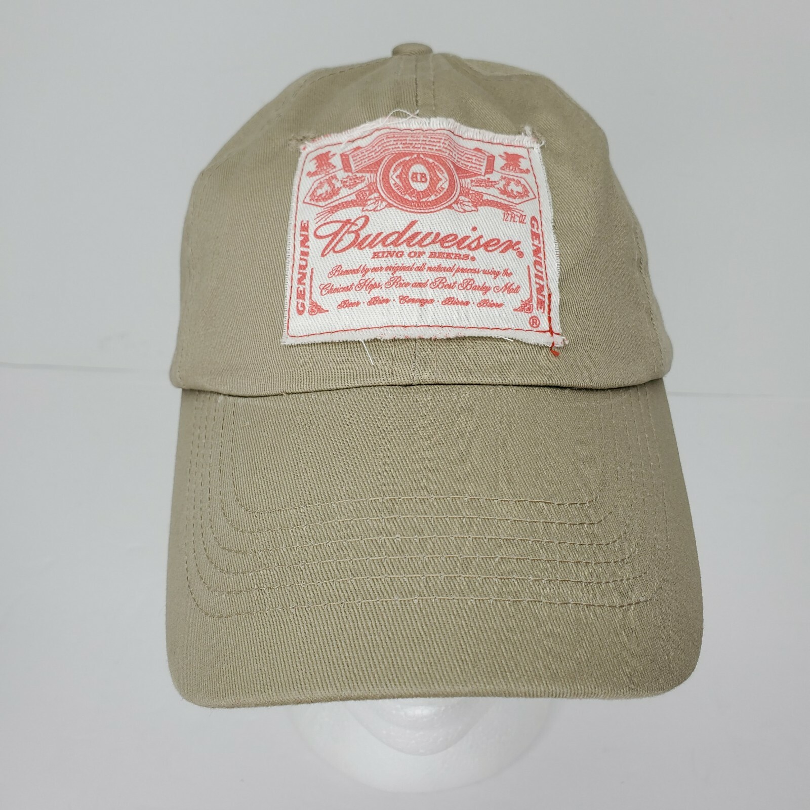 Budweiser Ball Cap Baseball Hat Patch with Red Pr… - image 2