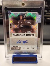2021 Panini Contenders Baseball Andrew Vaughn DIAMOND TICKET AUTO #/15 White Sox