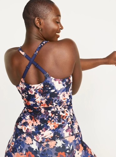 Old Navy Women Light Support PowerSoft Adjustable Longline Sports Bra Size XS 3X - Picture 6 of 9