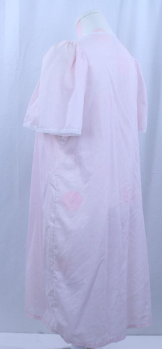 VTG Movie Star Nightgown PJ Pajama Robe Light Pink Open Front Button Made USA M - Picture 4 of 11