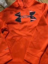 UNDER ARMOUR YOUTH BOY'S LOGO HOODIE SIZE M COLOR RED.  261