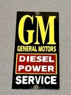 VINTAGE 12” GM GENERAL MOTORS PORCELAIN SIGN CAR GAS OIL TRUCK MOTORCYCLE