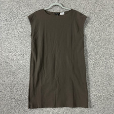 Eileen Fisher Women's Small Brown Viscose Pullover Sleeveless Side Zip Dress