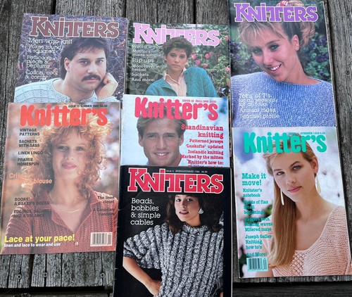 Knitter's Magazine Lot of 7 Magazines 1980’s Vintage Patterns