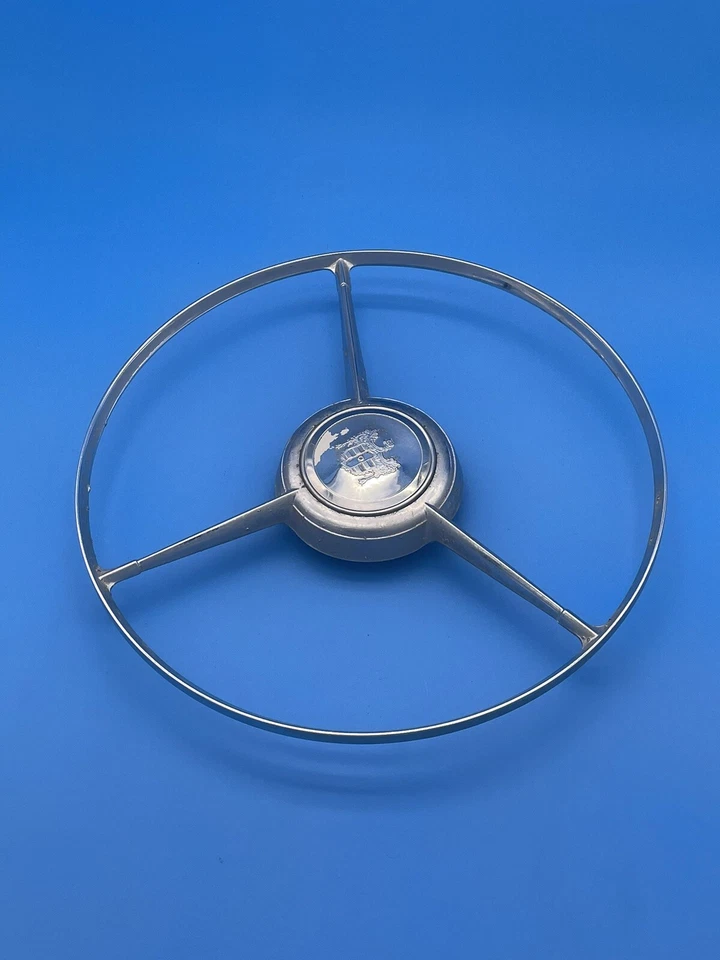 Dodge Coronet 1951-1954 volante bocina botón anillo cromo 12"" OEM 1554029 Foto 3 de 4