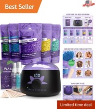 Portable Waxing Kit - Digital Warmer with Pre/Post Wax Care for All Skin Types