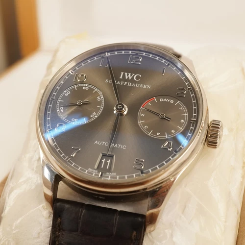 IWC Portugieser Automatic White Gold Dial Grey 42.3mm Watch w/ Box & Papers