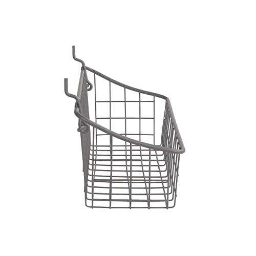 Spectrum Pegboard & Wall Mount Wire Basket Small (Industrial Gray) - Storage & O
