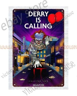 bedroom makeover ideas Derry is Calling horror movie poster metal tin sign