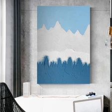 Interior Aesthetics Picture Abstract Oil Painting Handmade Art Texture Mural