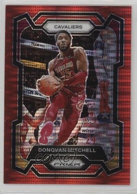 2023-24 Panini Prizm Red Seismic Prizm 44/299 Donovan Mitchell #43 1f60