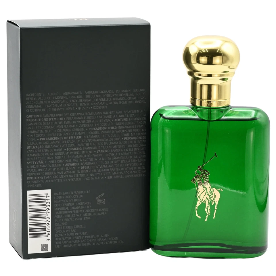 POLO por Ralph Lauren 4.0 OZ Colonia EDT Hombres VERDE Nuevo en Caja Foto 4 de 4