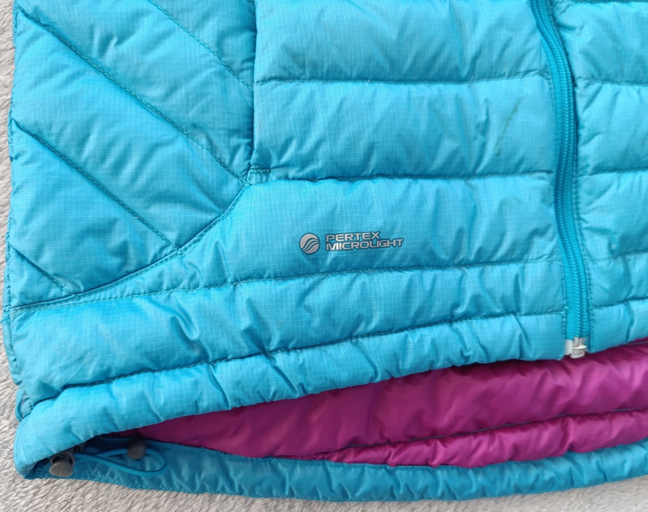 Rab Alpine womens Blue Pertex Microlight Down Hooded Puffer Jacket size XS image 5