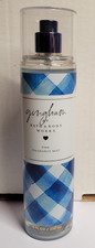 GINGHAM Blue Freesia, White Peach Bath Body Works Fragrance Mist 8 oz. NEW
