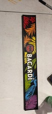 Bacardi Vertical Advertising Sign - Multicolor Tropical Design on Black