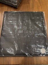 RARE Crate  Barrel Pebbled Black Photo Album Holds 216 4X6 Photos and 13.5  NEW