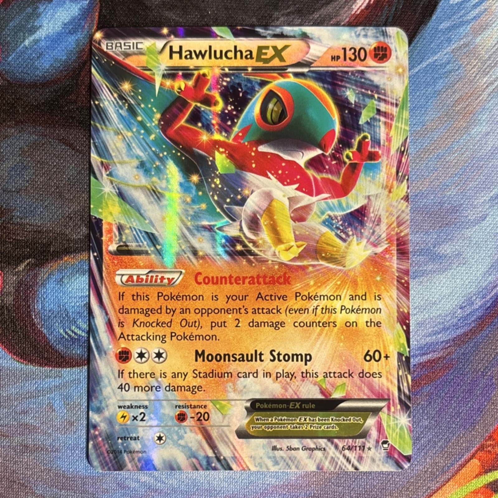Pokémon Hawlucha EX 64/111 XY Furious Fists Holo - NM/LP