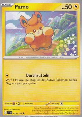 Pamo 073/198 Karmesin und Purpur Pokemon Karte Deutsch