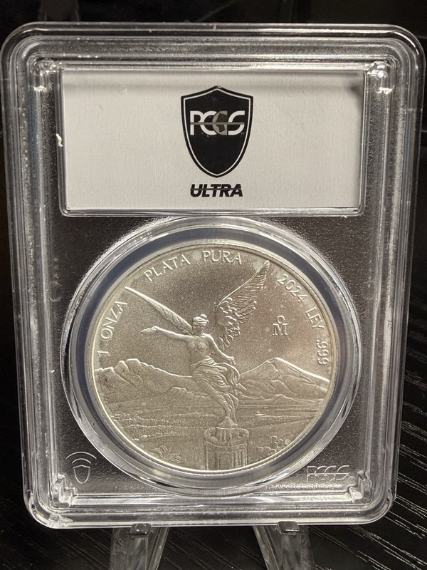 2024 Mo Mexico Mexican Libertad Silver 1 Oz PCGS Ultra MS70 .999 Fine Ag Onza