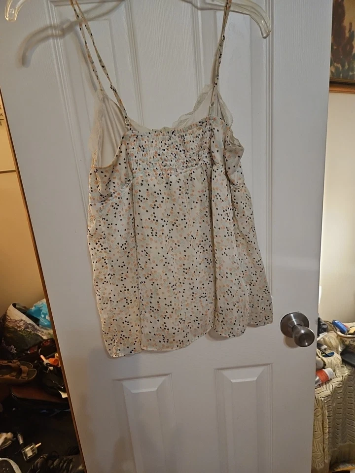 Top Cami Y2K Boho Floral Cottagecore Lentejuelas Talla Mediana Foto 2 de 2