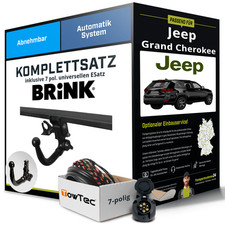 Für JEEP Grand Cherokee Typ WK Anhängerkupplung abnehmbar +eSatz 7pol uni. 13-