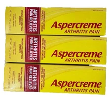 3X  Aspercream Arthritis Pain Reliever Topical Gel Arthritis Relief 1.76oz Each
