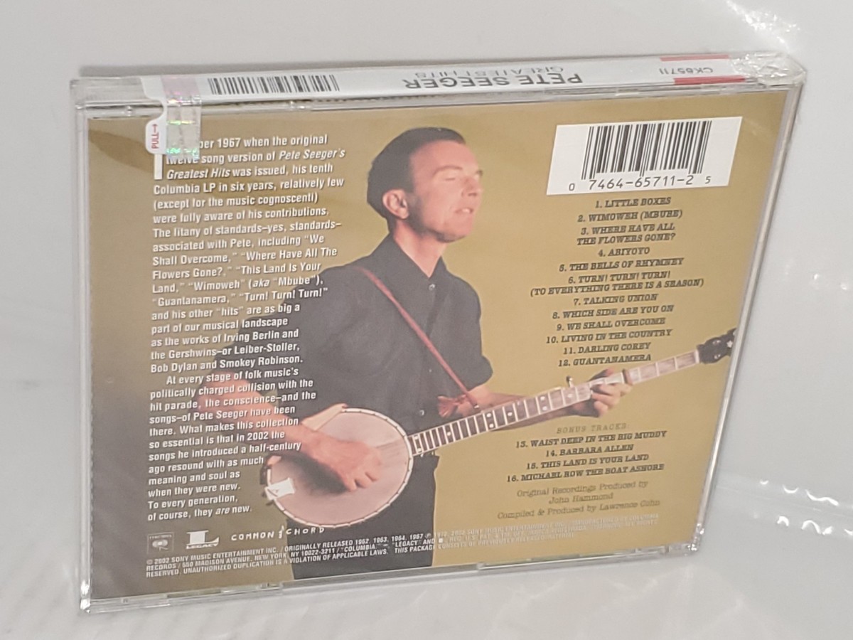 Pete Seeger's Greatest Hits CD Common Chord Columbia Remastered