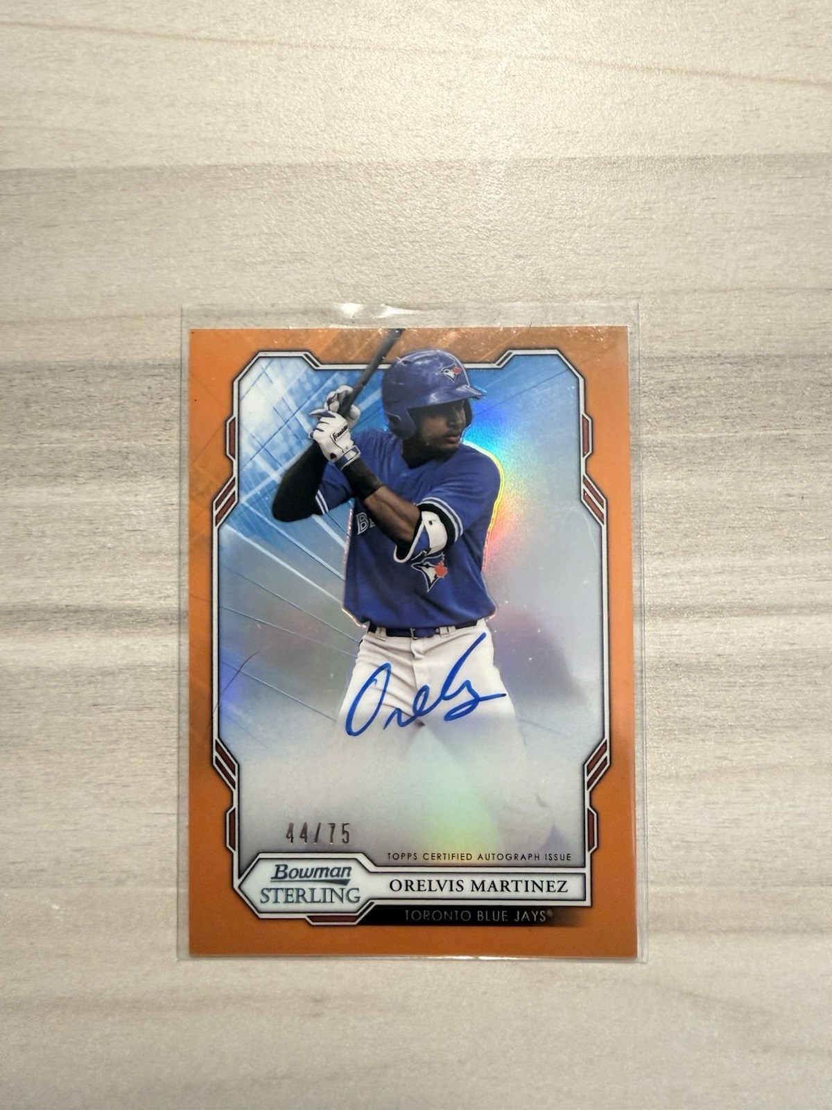 2019 Bowman Sterling Orelvis Martinez Orange Refractor Auto #/75 BSPA-OM 242