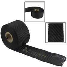DEI Black Titanium Underhood Exhaust Wrap 2 in x 15 ft Roll Carbon Fiber 010005