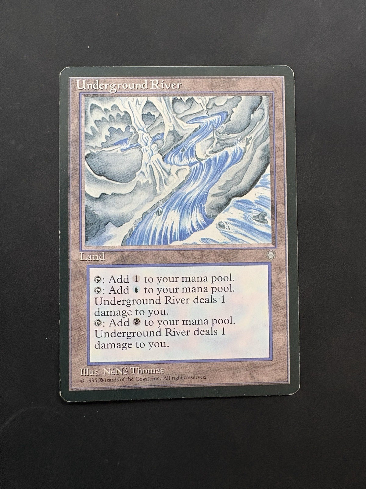 Underground River MTG Ice Age Rare Land Regular 1995 #357 